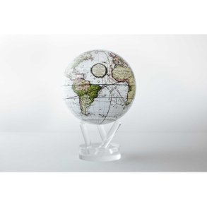 Mova Globe - Jorden - antik - Roterende globus drevet af solceller